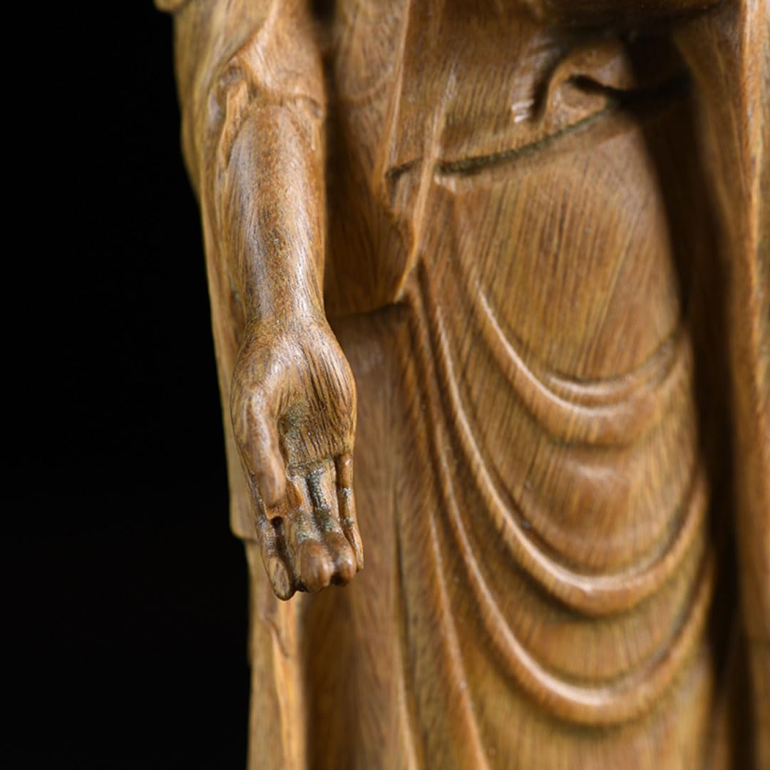 Amazon｜木彫りの仏像【阿弥陀如来立像】20cm 阿弥陀如来像 木製仏像