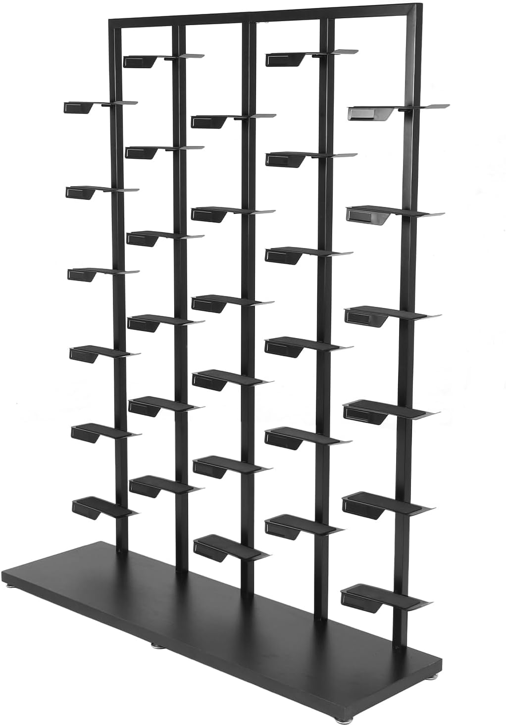 Commercial Shoe Rack Display Holds 30 Pairs Free Standing Shoe Organizer Display 6-Tier for Store Closet Hallway Entryway