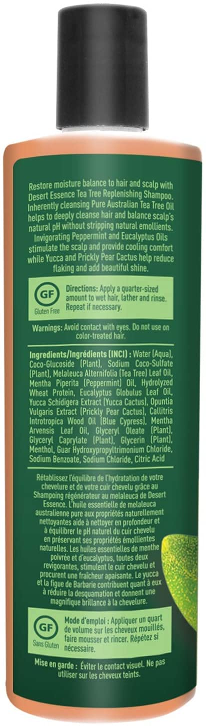 Desert Essence - Shampooing et Après-Shampooing Régénérateur au Melaleuca Thérapeutique - Pack duo - 2 x 375mL