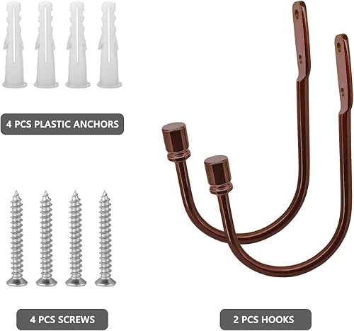 Miniatura 3 de 2 alzapaños de cortina con tapa clásica en forma de U, bronce