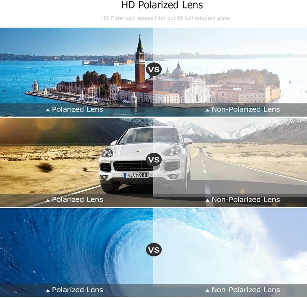 CARFIA Vintage Polarized Sunglasses for Men Women Lightweight Durable Design with UV Protection CA5200 - Image 4