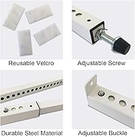 Vista 5 de JEACENT Barra de seguridad de CA para ventana, barras de seguridad para ventana, acero resistente, se extiende de 10 a 17 1/2 pulgadas para ventanas