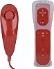 MOVHEIYL Replacement Remote Controller for Wii & Wii U, Built-in 2 in 1 Motion Plus with Silicon Case and Nunchuck (Red)
