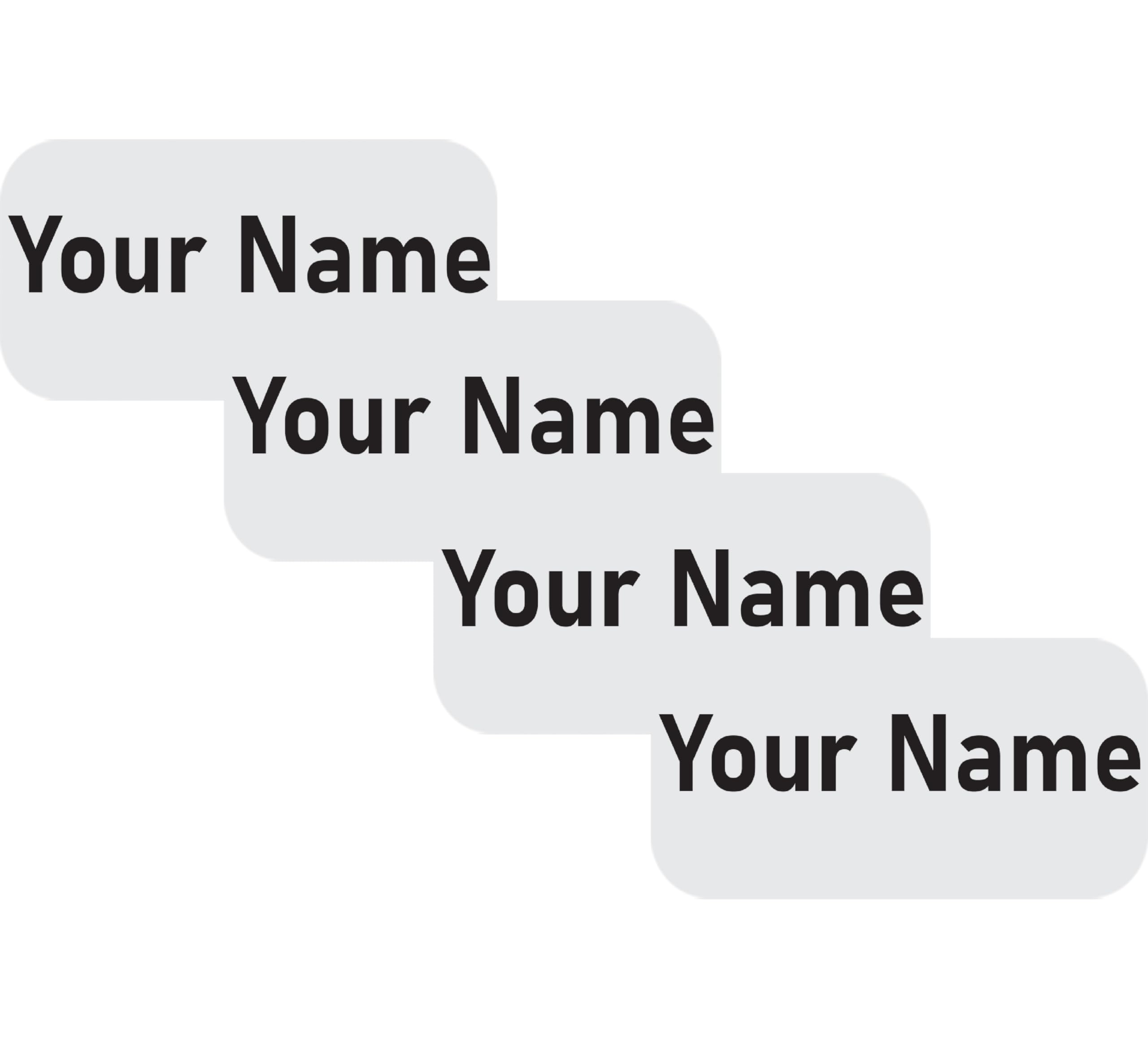 Gilbins Personalized Iron On Name Labels - Custom Washable Clothing Labels (130 Tags, 1" x 0.5", Black & White)