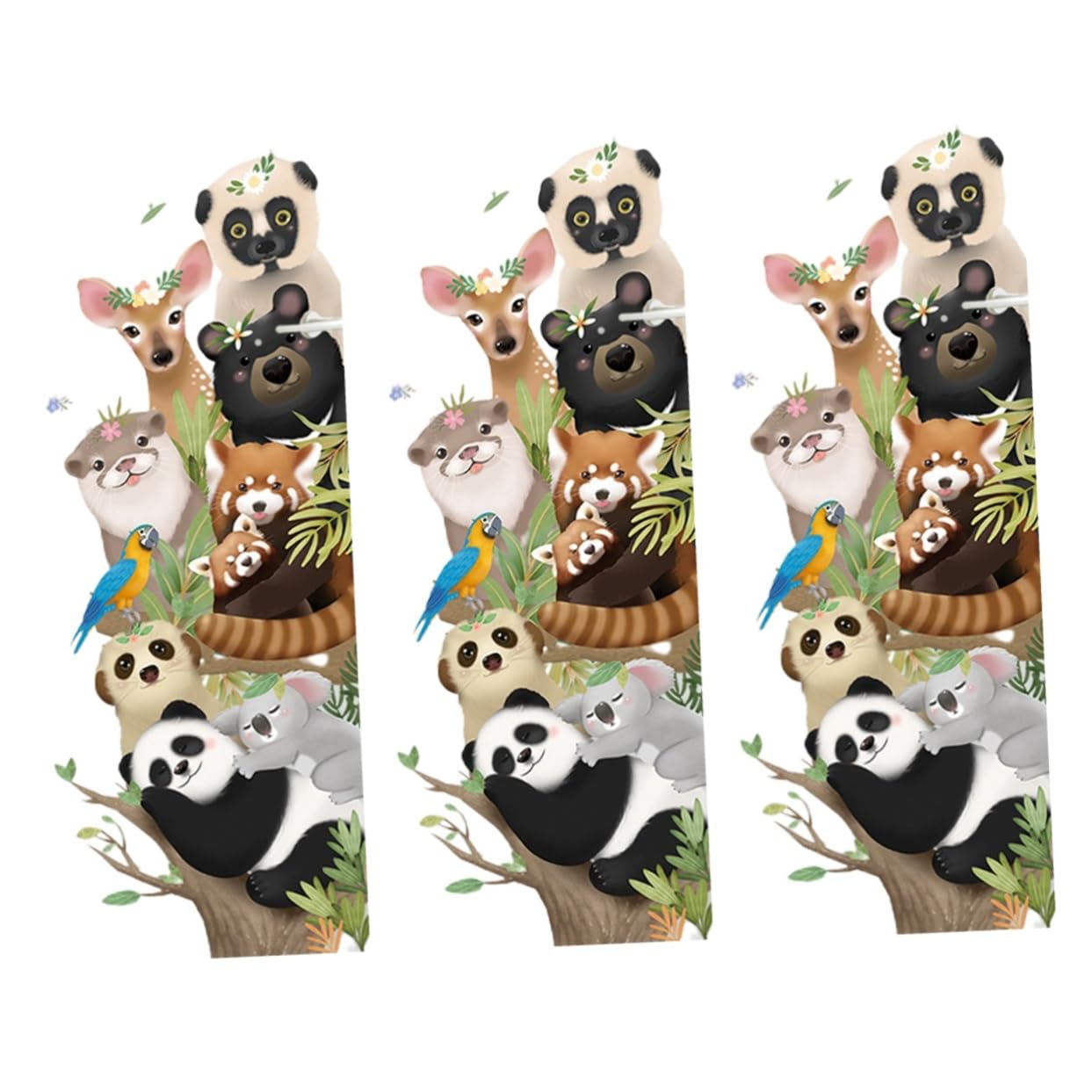 Uonlytech 3pezzi Sticker Murale Animali Creativi Adesivi Rimovibili Per Decorazione Camera e Salotto Facile Da Applicare Adatto Superfici Lisce Resistente
