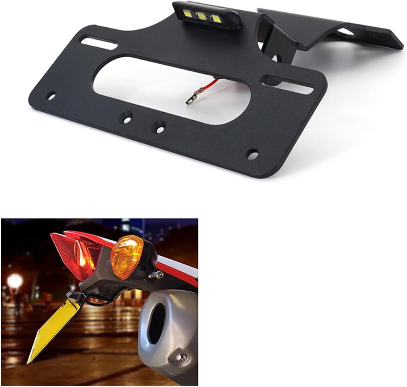 Rear License Plate Tail Frame Holder Bracket Tidy Fender Eliminator Kit Compatible with CRF300L CRF300RALLY CRF300RX CRF300RL