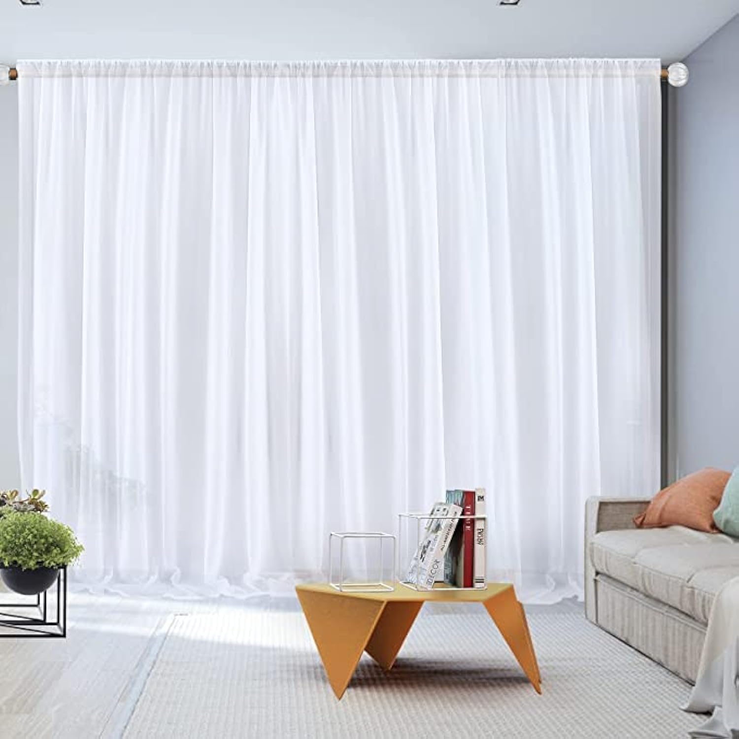 medla Wedding Backdrop Drapes White: Backdrop Curtain 2m x 2m Smooth Ice Silk Stage Background Curtain for Photography Shoot Photo Booth Props Decoration for Birthday, Baby Shower, Festival Event