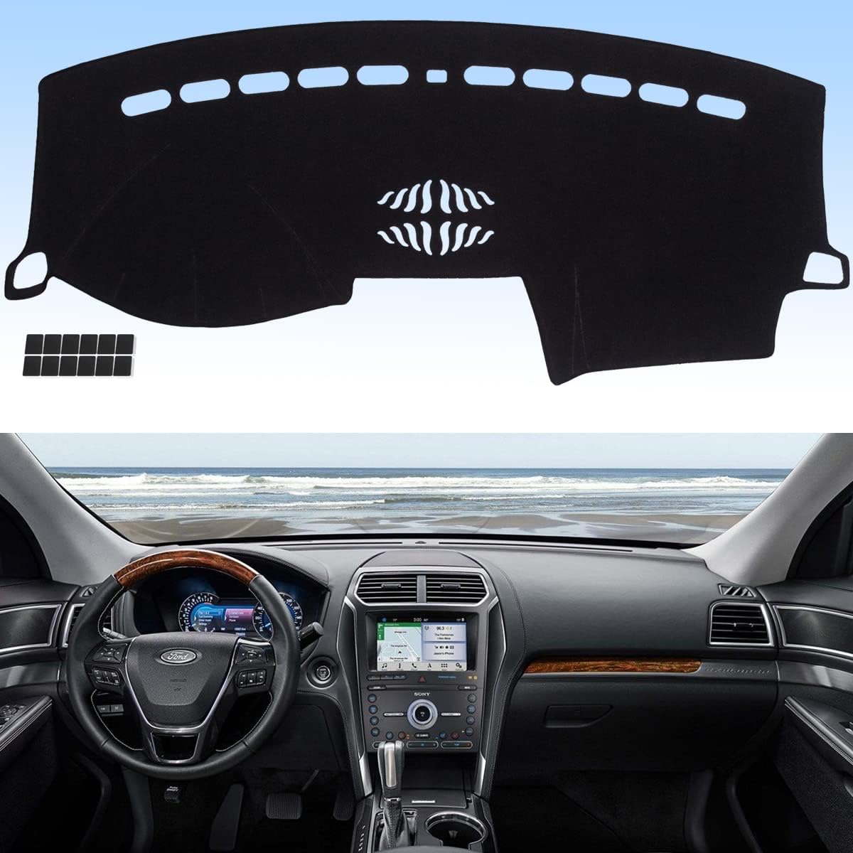 AUQDD Dashboard Cover Mat Fit for 2011 2012 2013 2014 2015 2016 2017 2018 2019 Fo-rd Explorer, Black Flannel Dash Mat, Anti-Glare, Anti-Reflection, No Peculiar Smell – Not Fit w/HUD Models AUQDD Dashboard Cover Mat Fit for 2011 2012 2013 2014 2015 2016 2017 2018 2019 Fo-rd Explorer, Black Flannel Dash Mat, Anti-Glare, Anti-Reflection, No Peculiar Smell – Not Fit w/HUD Models