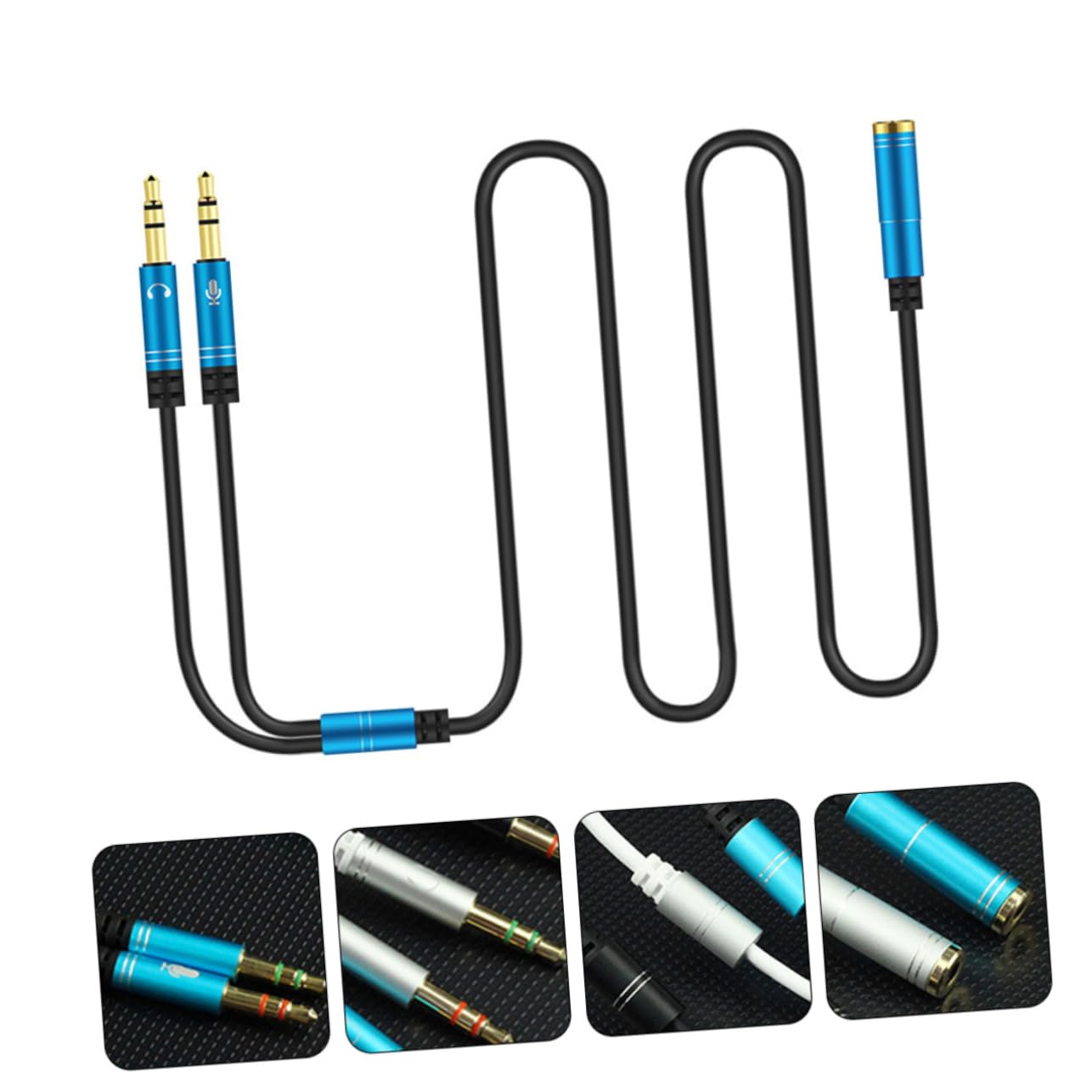 UKCOCO 10stücke Kopfhörer Splitter Kabel Audio Y-Adapter Für Computer Tragbar Langlebig Installieren Geeignet Für Musik Spiele Und Videoanrufe