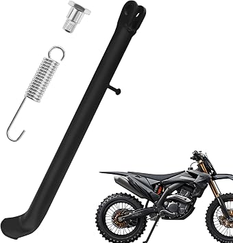 Dirt Bike Stand with Spring,Motorcycle Side Kickstand,11.8inch Mini Bike Kick Stand Replacement Parts for Dirt Pit Bike 70cc 90cc 110cc 125cc 138cc 140cc 150cc 200cc, Dirtbike Frame Accessory