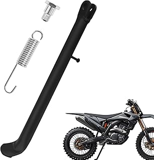 Dirt Bike Stand with Spring,Motorcycle Side Kickstand,11.8inch Mini Bike Kick Stand Replacement Parts for Dirt Pit Bike 70cc 90cc 110cc 125cc 138cc 140cc 150cc 200cc, Dirtbike Frame Accessory