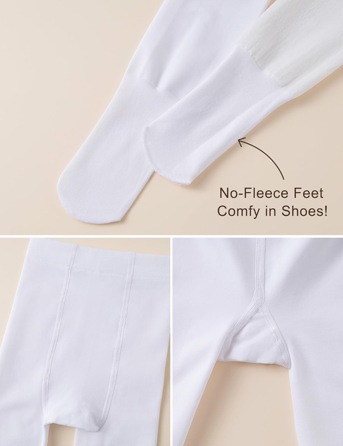 DIPUG Girls Fleece Lined Tights Winter Warm Thick Footed Leggings for girls - Image 4