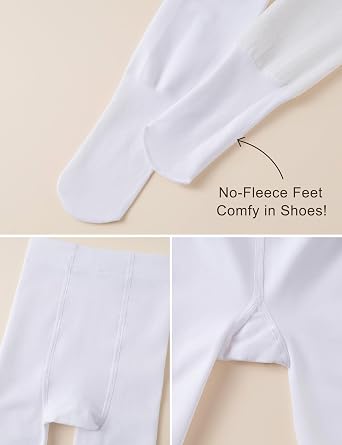 DIPUG Girls Tights Fleece Lined Tights Warm Footed Leggings for School & Daily