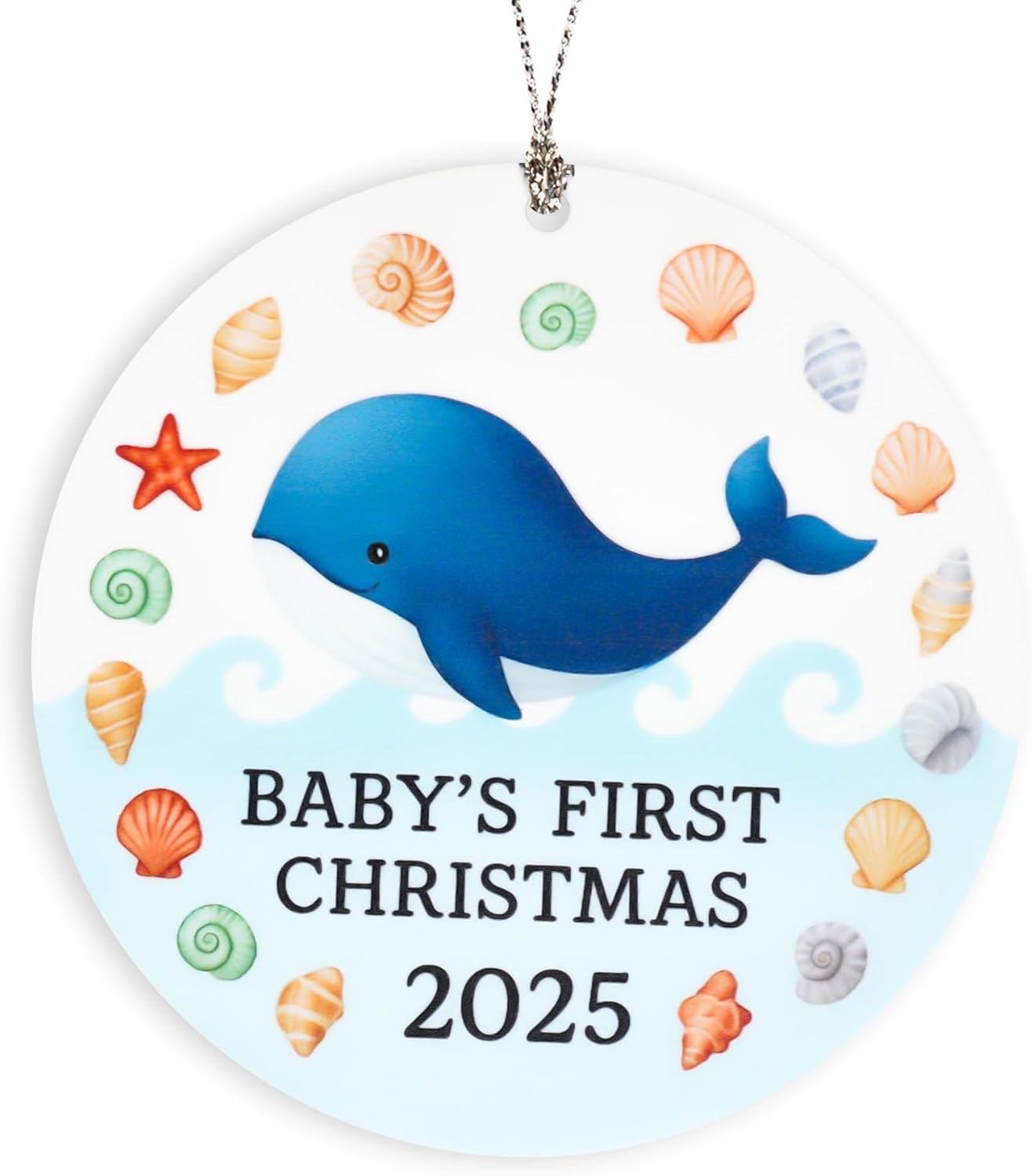 Baby's First Christmas, New Baby Gift, Babys First Christmas Ornament 2025 Boy Girl, Baby Boy 1st Keepsake, Holiday Tree Decor, Unique Ornament 2025 for Parents to Be and Family Celebration - Image 1 of 5