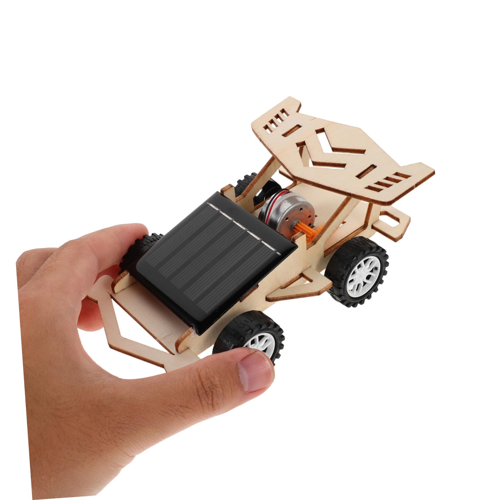 ibasenice Kit de Voiture Solaire en Bois à Monter Soi-même pour Garçon et Filles, 3 Sets DIY Éducatifs Stem Moteur Électrique, pour Bricolage Familial et Apprentissage Scientifique