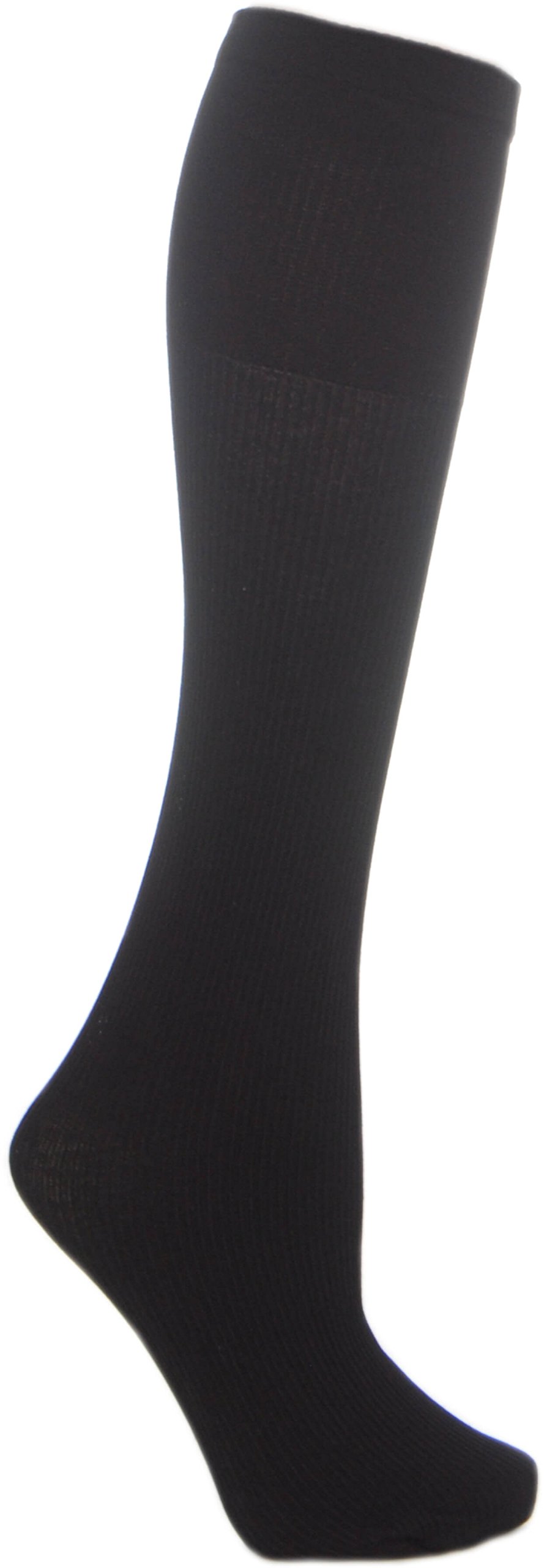 Cosyfeet Women's Black Softhold® Warm Ribbed Knee Highs 80 Denier - One Size Fits All