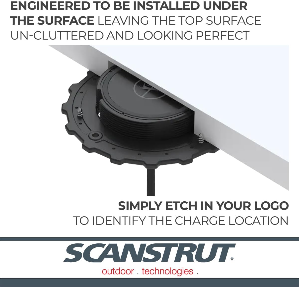 Scanstrut SC-CW-01F ROKK Wireless - Hidden. 10W Waterproof Wireless Charger 12/24V