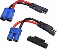エアサス　エアホース8ミリ　電源ケーブル Amazon | 2個 10AWG EC8 - SAEケーブル、EC8メス/オスからSAE