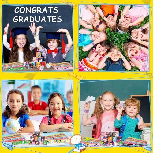 Image of JUNEBRUSHS 56Pcs Preschool Kindergarten Graduation Slap Bracelets