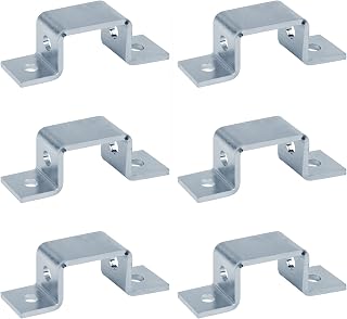 6 Pcs 4 Hole U Shaped Strut Connector Fitting, Fit for1/2" Bolt in 1-5/8"x2-7/16" Strut Channel, Height 1-7/8", Thickness 5.7mm(4 Gauge), Steel Surface Galvanized