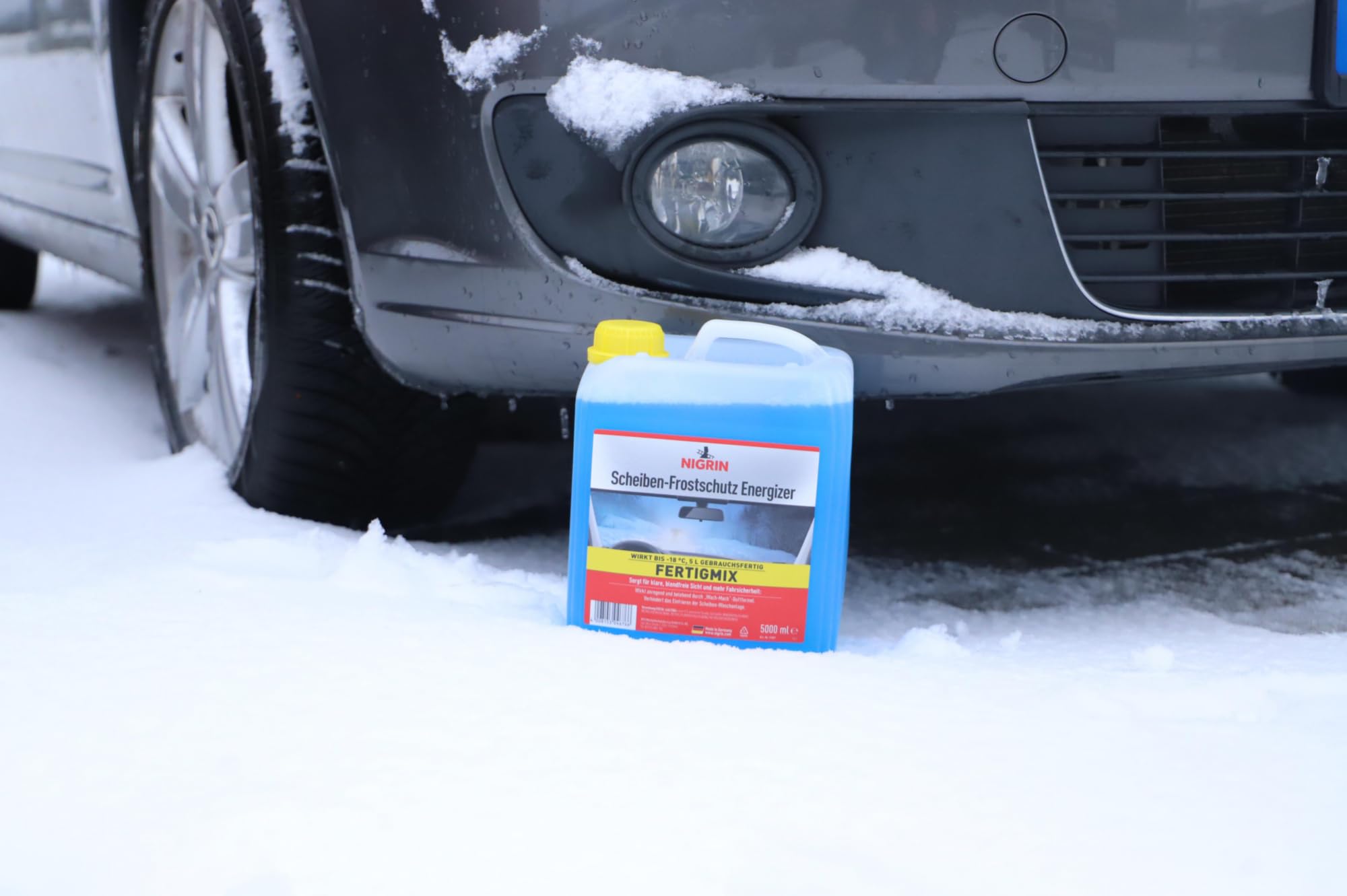NIGRIN Liquido Antigelo per Parabrezza ENERGIZER Pronto all'Uso -18°, ad azione rapida, senza aloni e previene il ricongelamento, blu, 5 litri