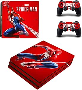 Vanknight Vinyl Decal Skin Stickers Cover for Regular PS4 Console Playstation 4 Controllers Red (for PS4 Pro)