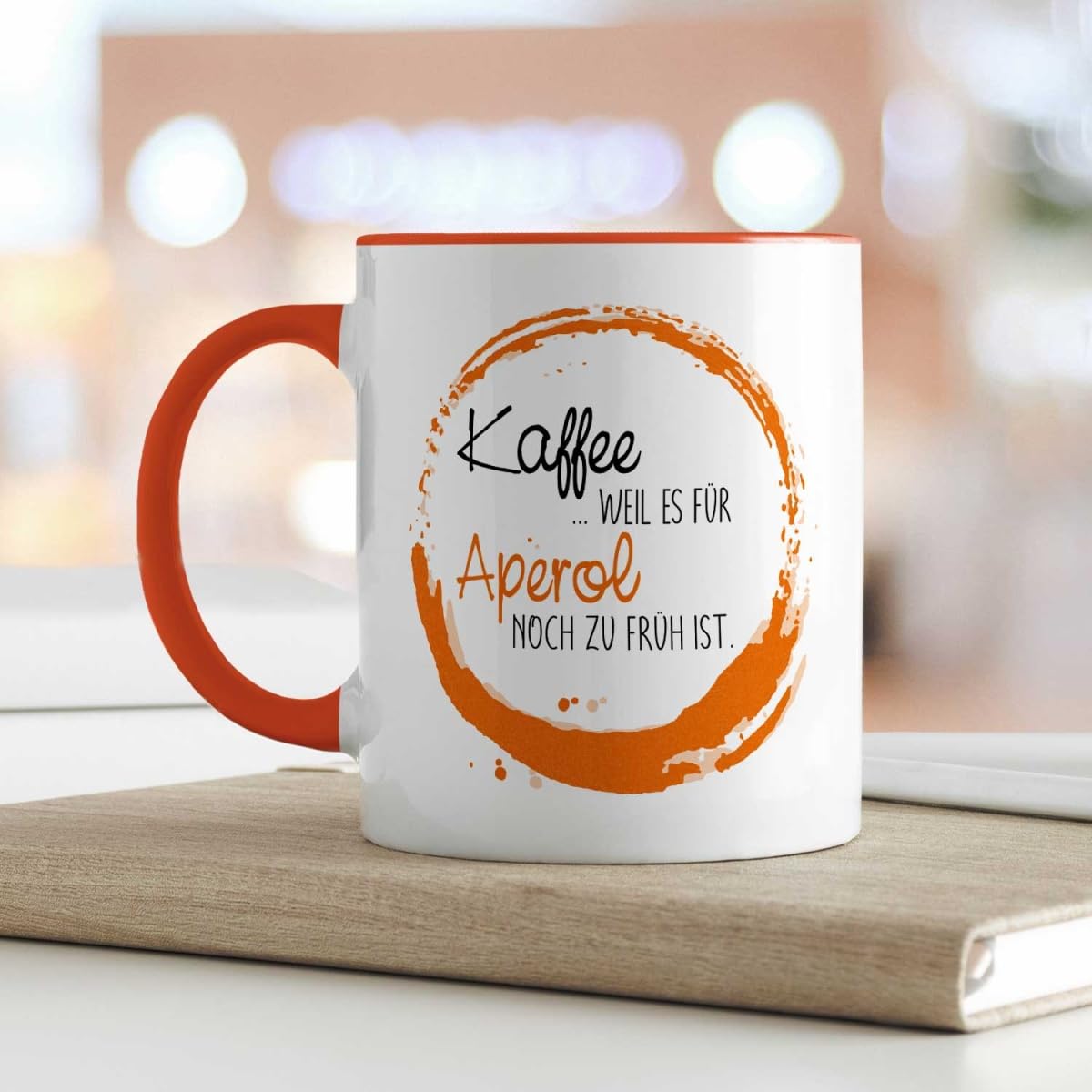 Tazza Divertente "Caffè Perché Per Aperol è Troppo Presto" - Regalo Umoristico 330 Ml