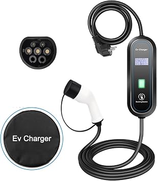 EV Charger 16A EV Portable Charger Type 2 EVSE Charging Electric Car Charger Type 1 J1772 Electric Vehicle Charger3.5kW 16A Type 2