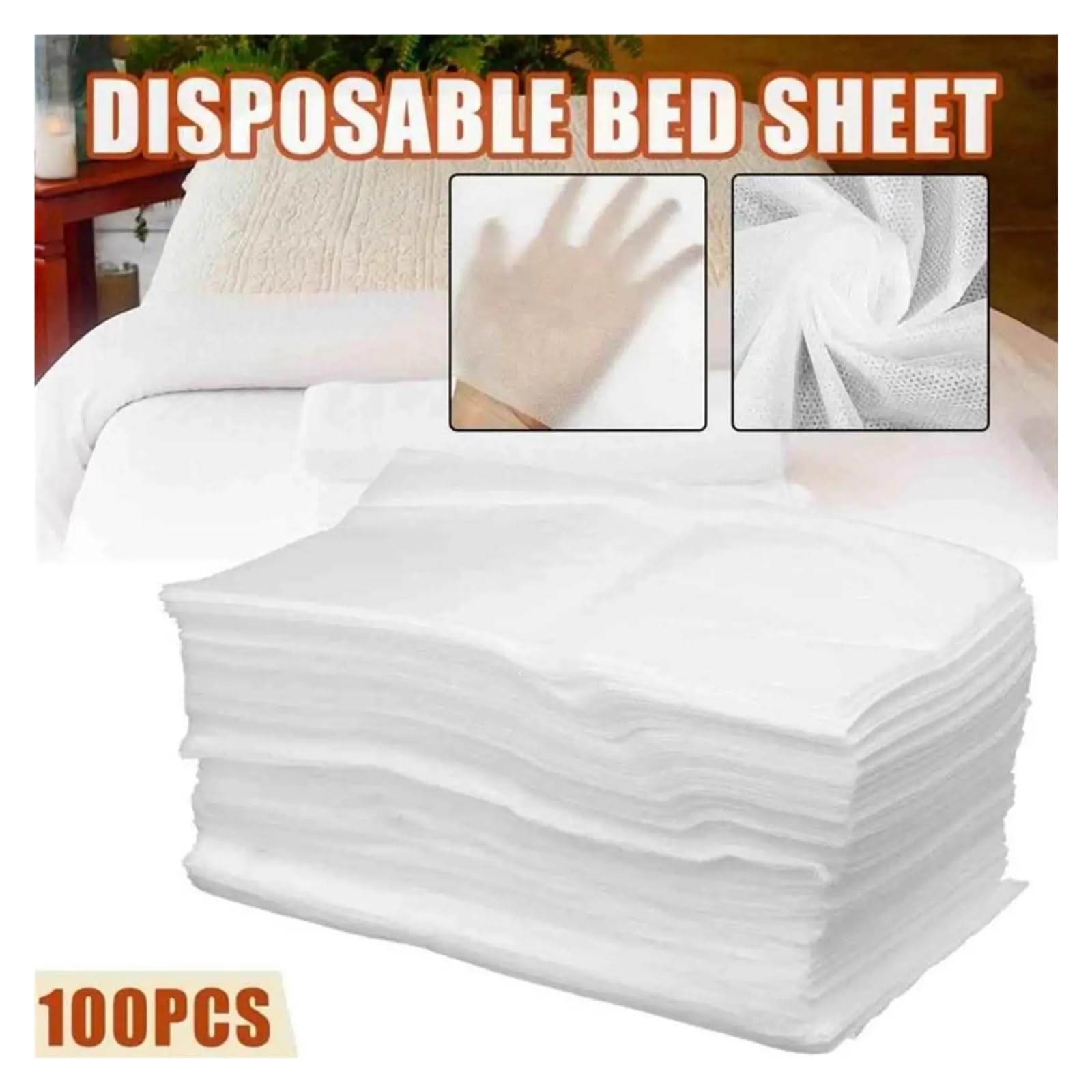 Sabanas Camilla Masaje 100x sábanas Desechables for Mesa de Masaje, Fundas de Cama Transparentes for SPA