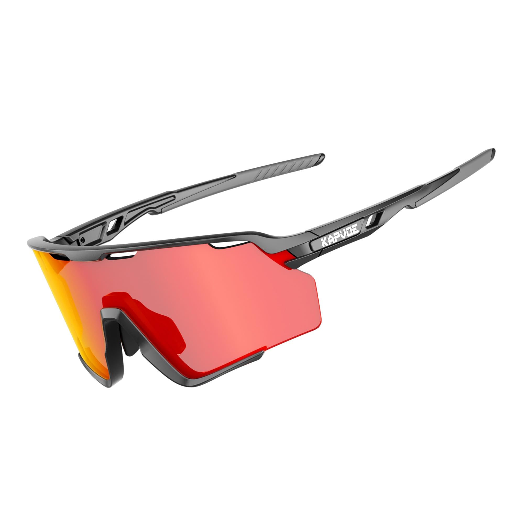 KAPVOECycling Glasses Polarized Mountain Bike Sunglasses MTB Sports Men Women Baseball Running Triathlon Golf Driving