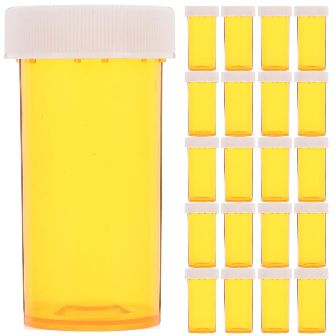 Set 25 Flaconi per Medicinali Portatili 8 Drams Contenitori Protettivi in Pp Organizer da Viaggio per Pillole e Integratori