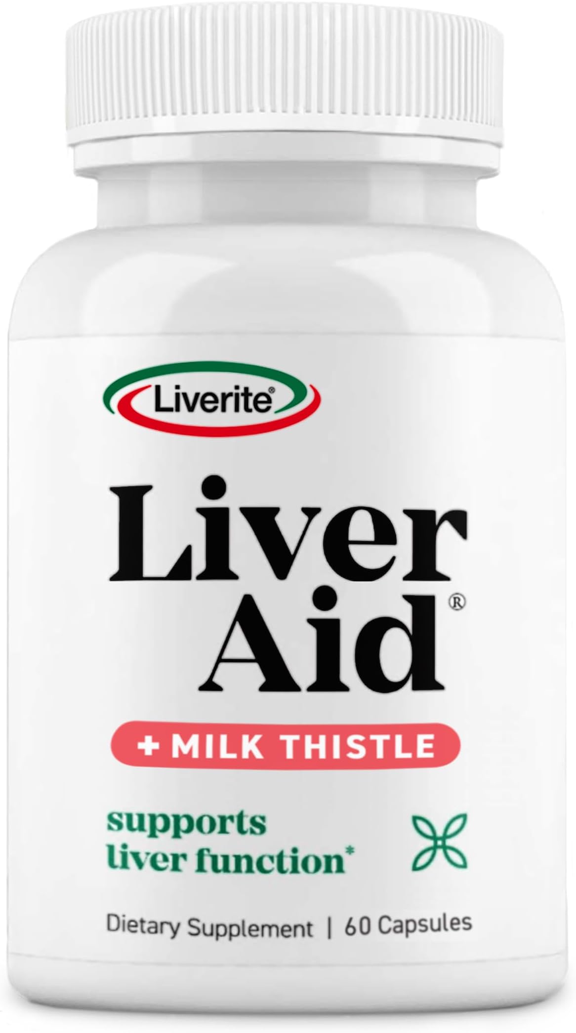 Liver Aid with Milk Thistle 60 Capsules, Supports Healthy Liver Function, Cleansing, Energy & Daily Wellness