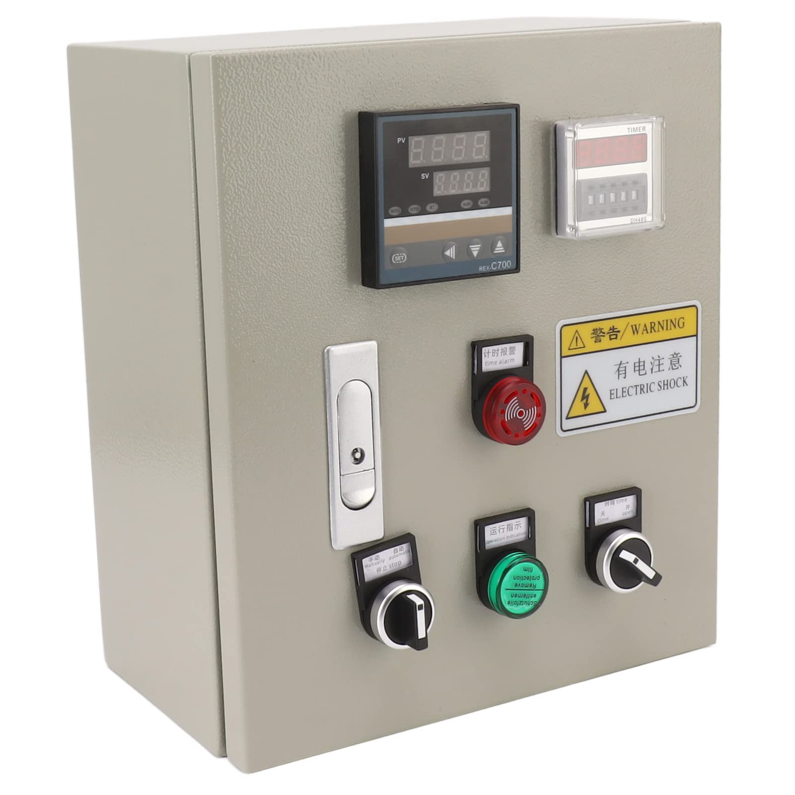 FTVOGUE Sterownik Temperatury PID, Inteligentna Skrzynka Sterownicza z Termostatem z termoparą Typu K, 3 Fazy 380 V AC 7,5 KW 18 A, Cyfrowy PID od 32 do 752 F do Sterowania Ogrzewaniem Przemysłowym