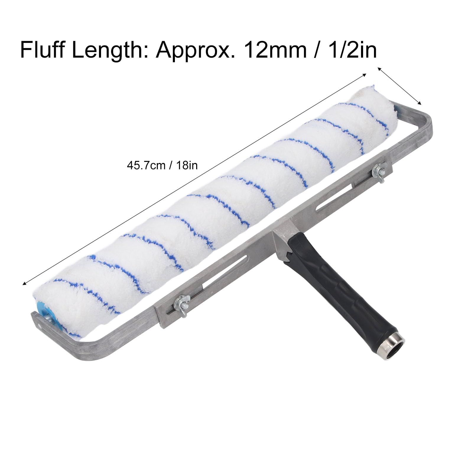 SIXRUN Rullo di Vernice da 18 Pollici, Cornice in Alluminio, Copertura Rapida, Compatibile con Tutte le Vernici, Maniglia Ergonomica, Rullo di Vernice con Cover a Rulli per la Pittura