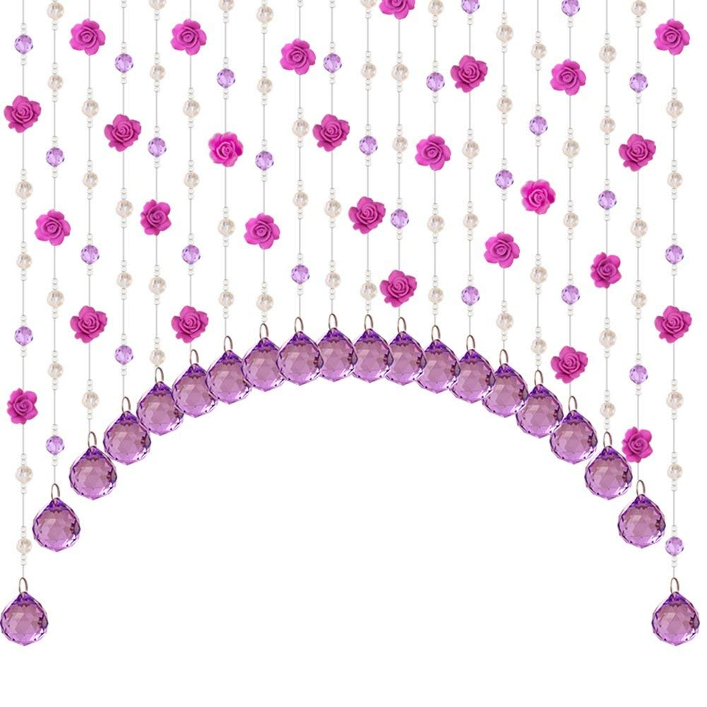 Rideau de perles cristal pour entrée chaleureuse et salon lumineux OKUOKA