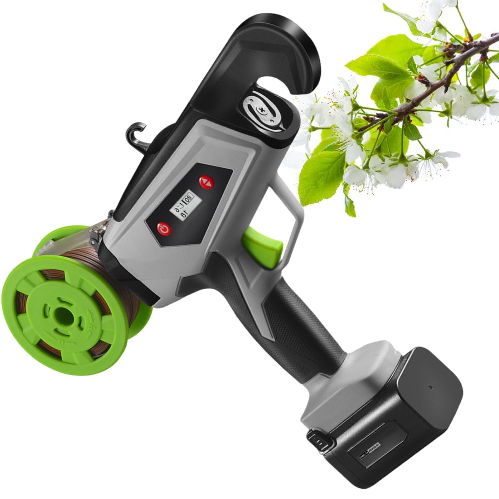 Atadora De Plantas PortáTil Ligera, DiáMetro MáXimo De Manojo De 25 Mm, MáQuina para Atar Ramas De JardíN Recargable, para Flores De Pepino Y Pimiento