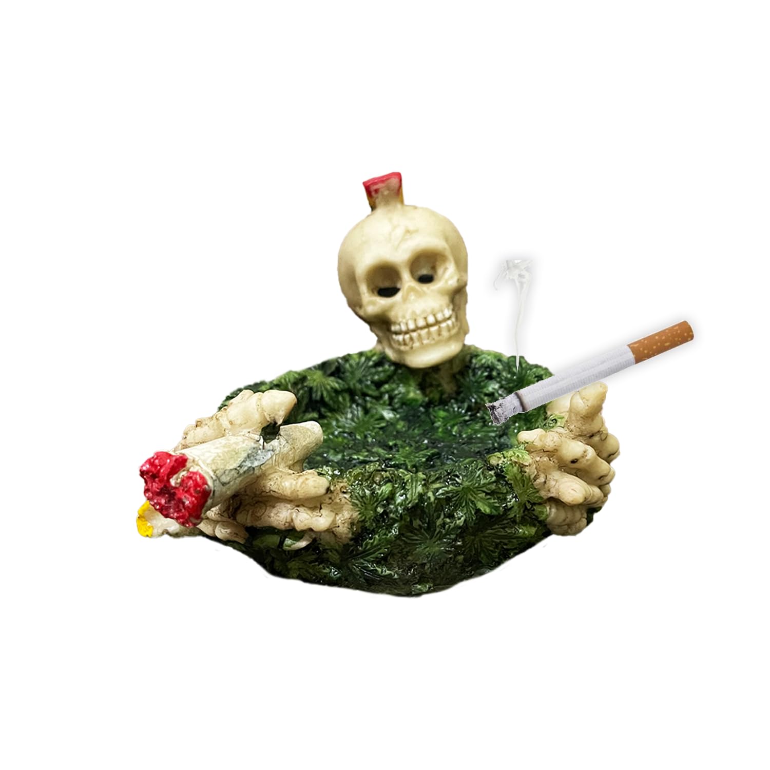 YellowCult Skeleton Ashtray with Hand-Carved Design – Funny Resin Smoking Ash Tray for Balcony Office Desktop Home Parties, Cool Gothic Cigarette Holder Decor Gift for Smokers, Halloween, Horror Fans-image-28
