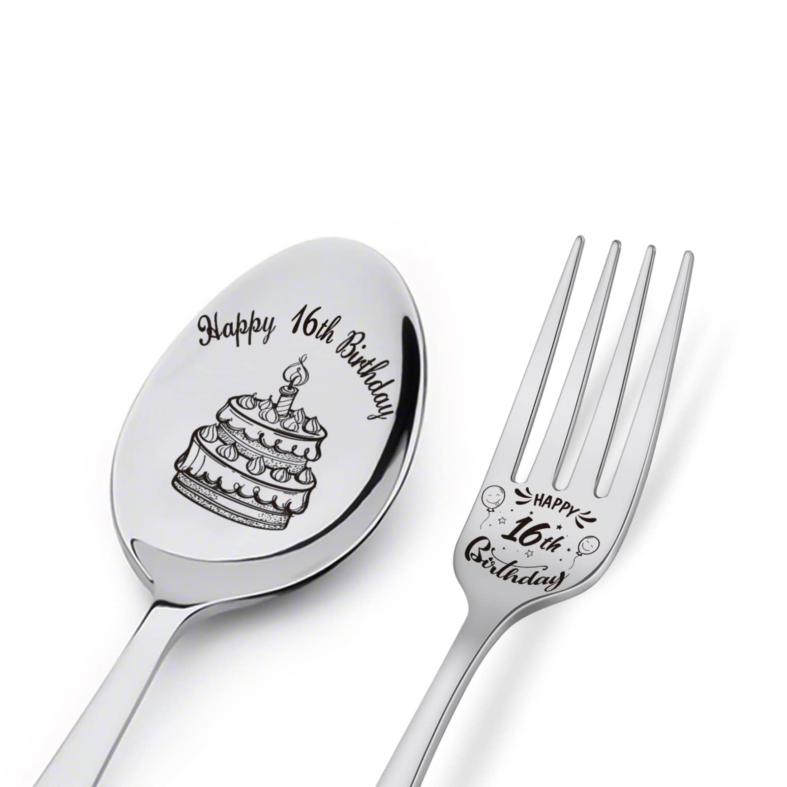 Happy 21st Birthday Spoon&Fork Gifts Engraved Spoon&Fork Personalized Birthday Gifts for Son Daughter Sister Brother Friends — Amazon image 20