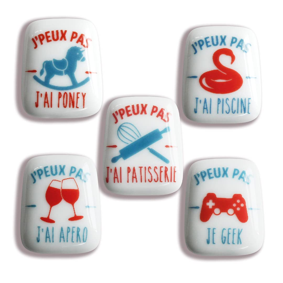 ArtFun 40 FEVES J'PEUX PAS - Lot de fèves en porcelaine alimentaire pour les rois
