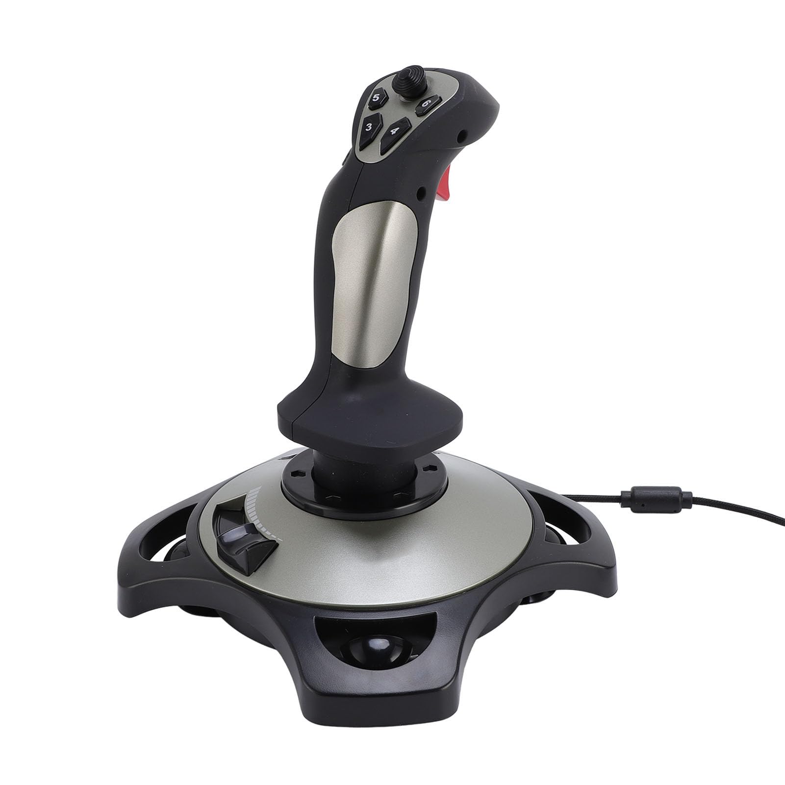 Joystick PC, Kontroler Symulatora Lotu USB do Gier, Przewodowy Gamepad z funkcją Wibracji i Sterowaniem przepustnicą, Idealny do Komputera PC