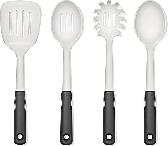 OXO Good Grips 4‑Piece Nylon Utensil Set, Oat, Cooking Utensil