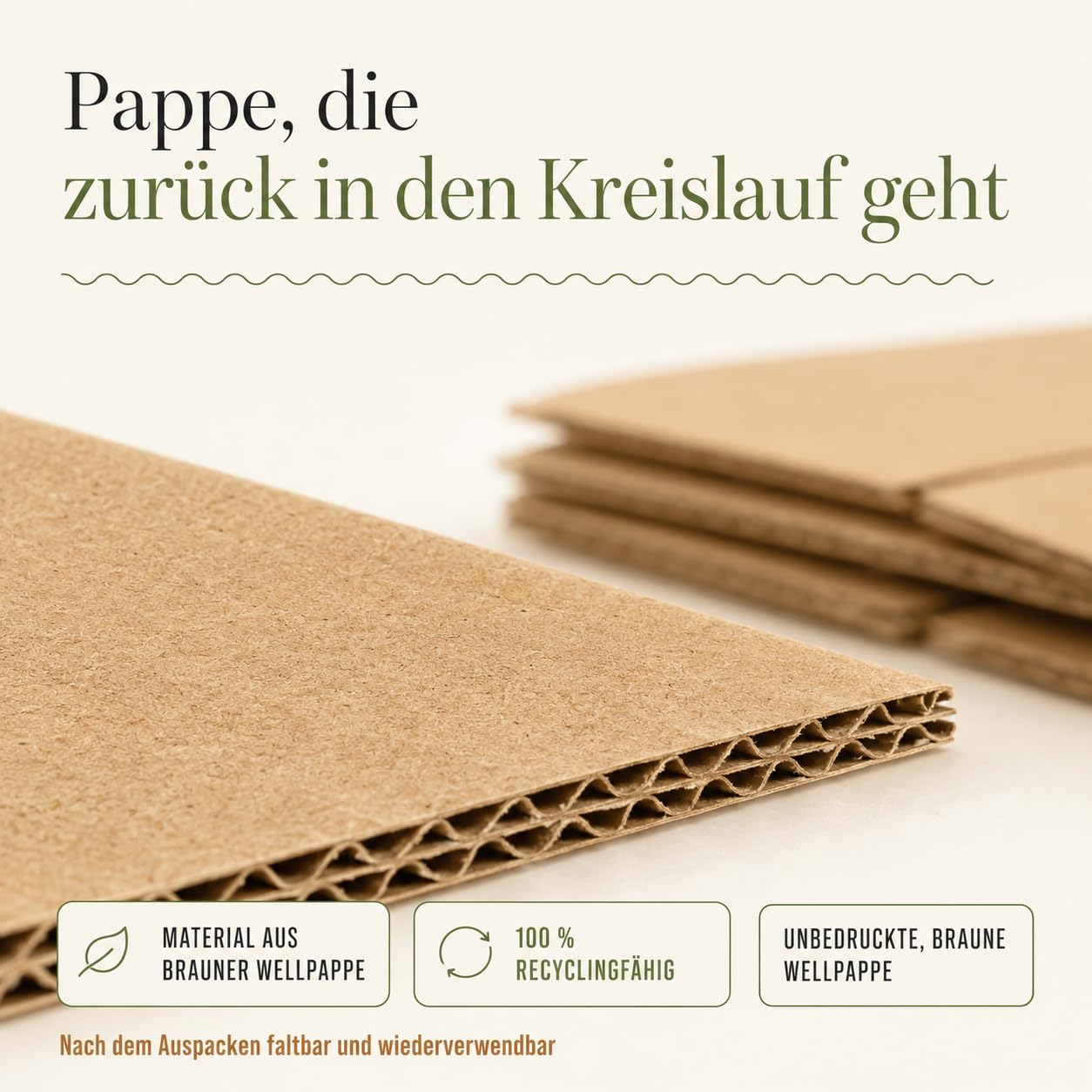 GiDeli Versandkarton Klein Doppelwellig 250x200x170 mm - Faltkarton 60er Set - 5-lagige Wellpappe, BC-Welle - Robuste Bauart, glatte Oberfläche Für Warenversand und Lagerung - Flachliegend geliefert