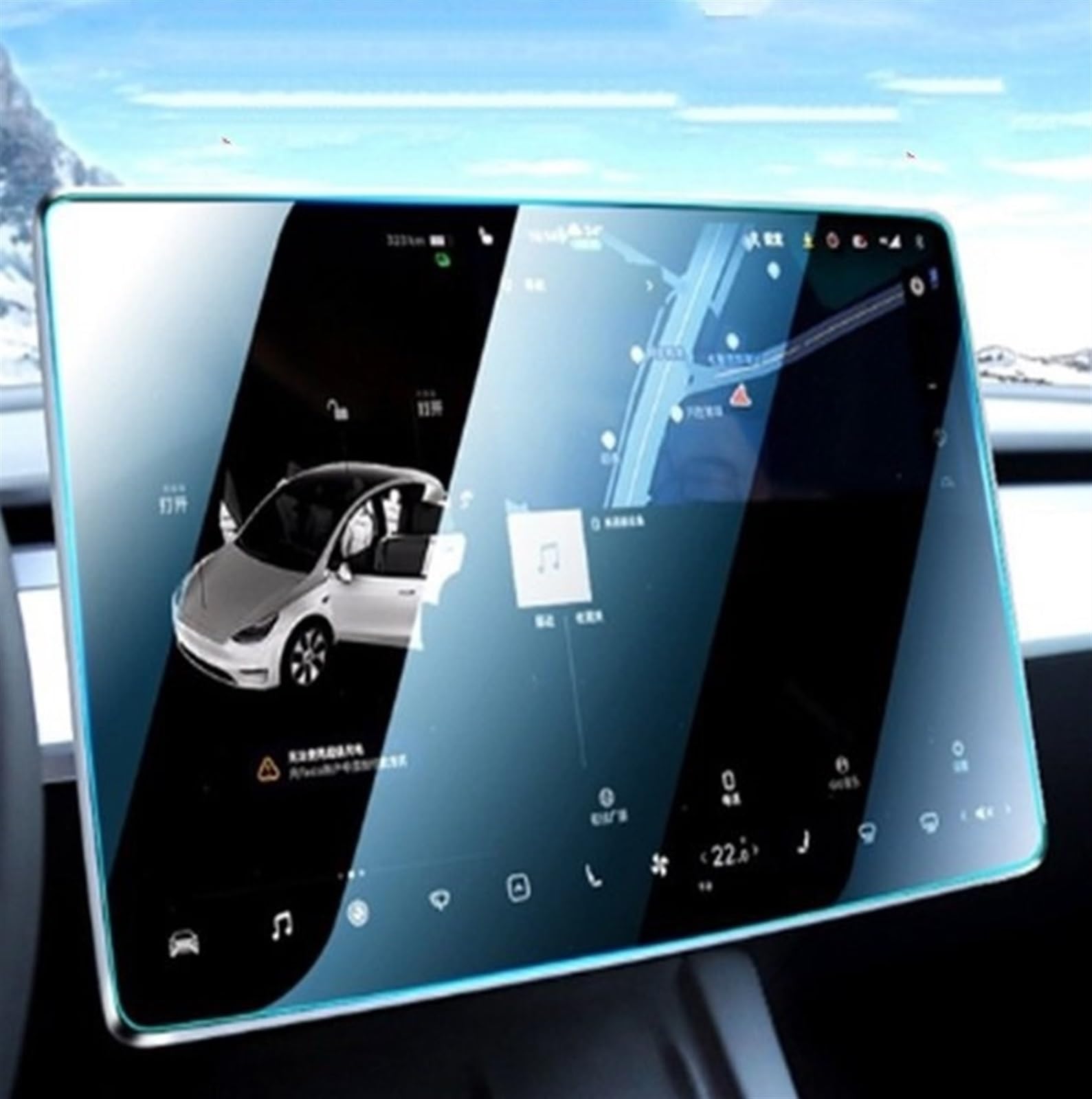 Verre trempé Tesla Model 3 protection écran GPS central navigation 2022