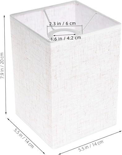 Miniatura 2 de Pantalla de tela de repuesto para lámpara de araña con clip cuadrado pequeño, pantalla de tela, pantalla de tambor, pantalla de luz, pantalla