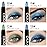 evpct 4Pcs Cream Blue Eyeshadow Stick Pencil Set for Eyes Waterproof Sky Blue Dazzling Blue Greenish Cyan Royal Blue Shimmer Metallic Holographic Eyeshadow Crayon Stick Bulk