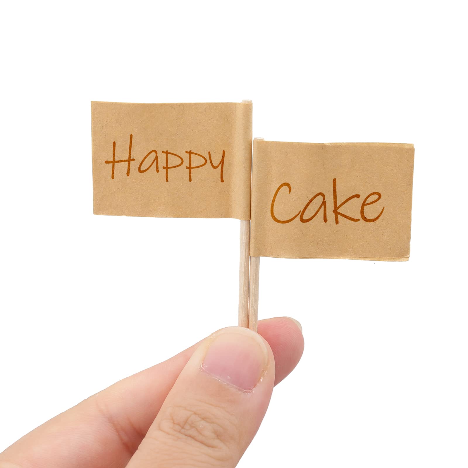 Bandierine Stuzzicadenti Kraft - 200 Pezzi | Per Decorare Torte E Cupcake | Scrivibili - Foto 9