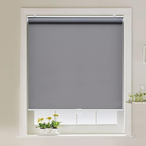 Miniatura 2 de AOSKY Persianas Enrollables Sin Cordón Opacas para Ventanas, Persianas Oscurecedoras de Habitación Enrolladas con Sistema de Resorte, Protección UV,