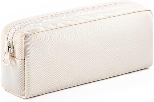 Miniatura 9 de Estuche para lápices de gran capacidad, bolsa de color puro para bolígrafos con cremallera, bolsa de almacenamiento estacionaria para oficiales Caqui