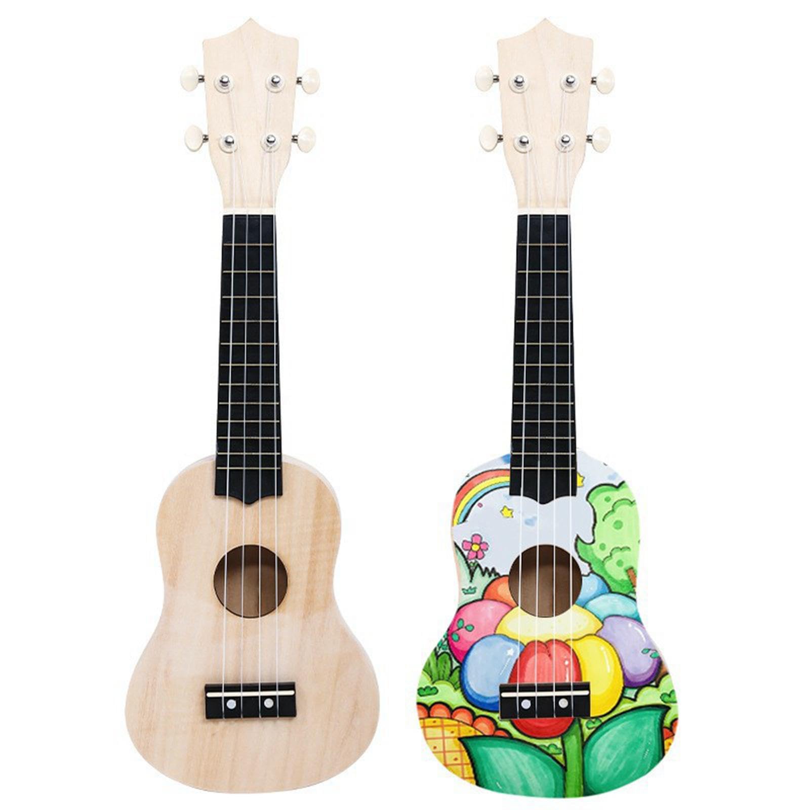 Kit de ukulélé à faire soi-même pour enfants débutants 4 cordes en bois
