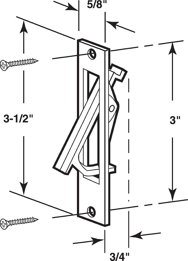 Tirador de borde embutido para puerta corredera Prime-Line N 7274 miniatura 2